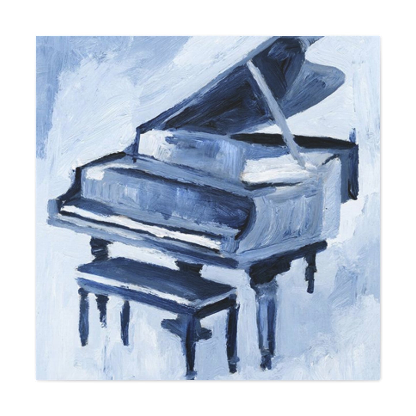Black Piano Drawing Painting Wall Art & Canvas Prints