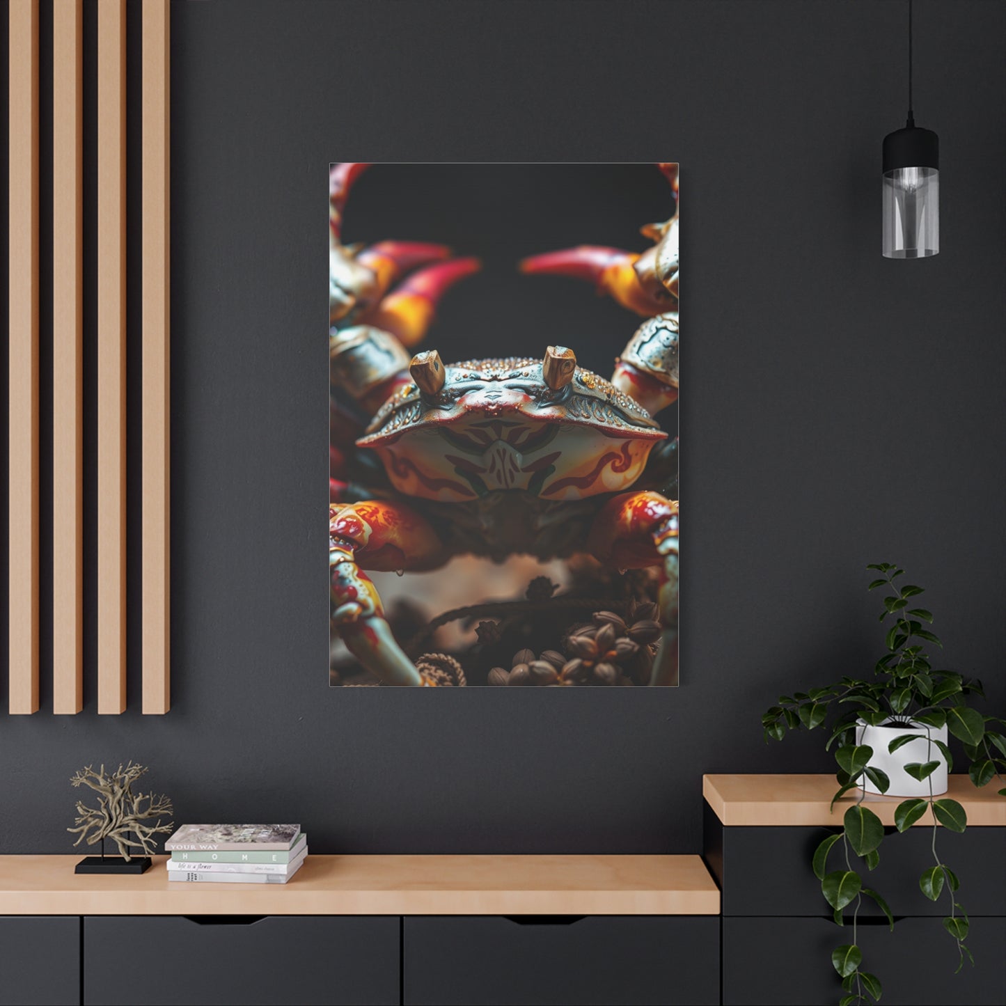 Crimson Crustacean Elegance Wall Art & Canvas Print