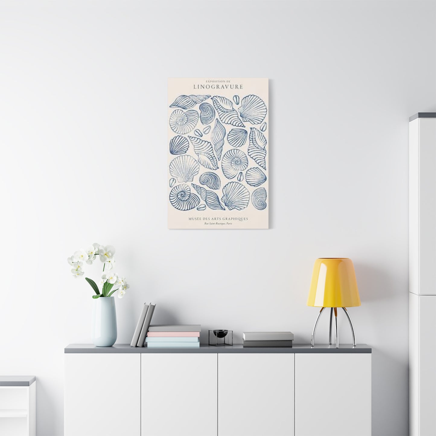 Purple Sea Shell Shape Poster Wall Art & Canvas Prints