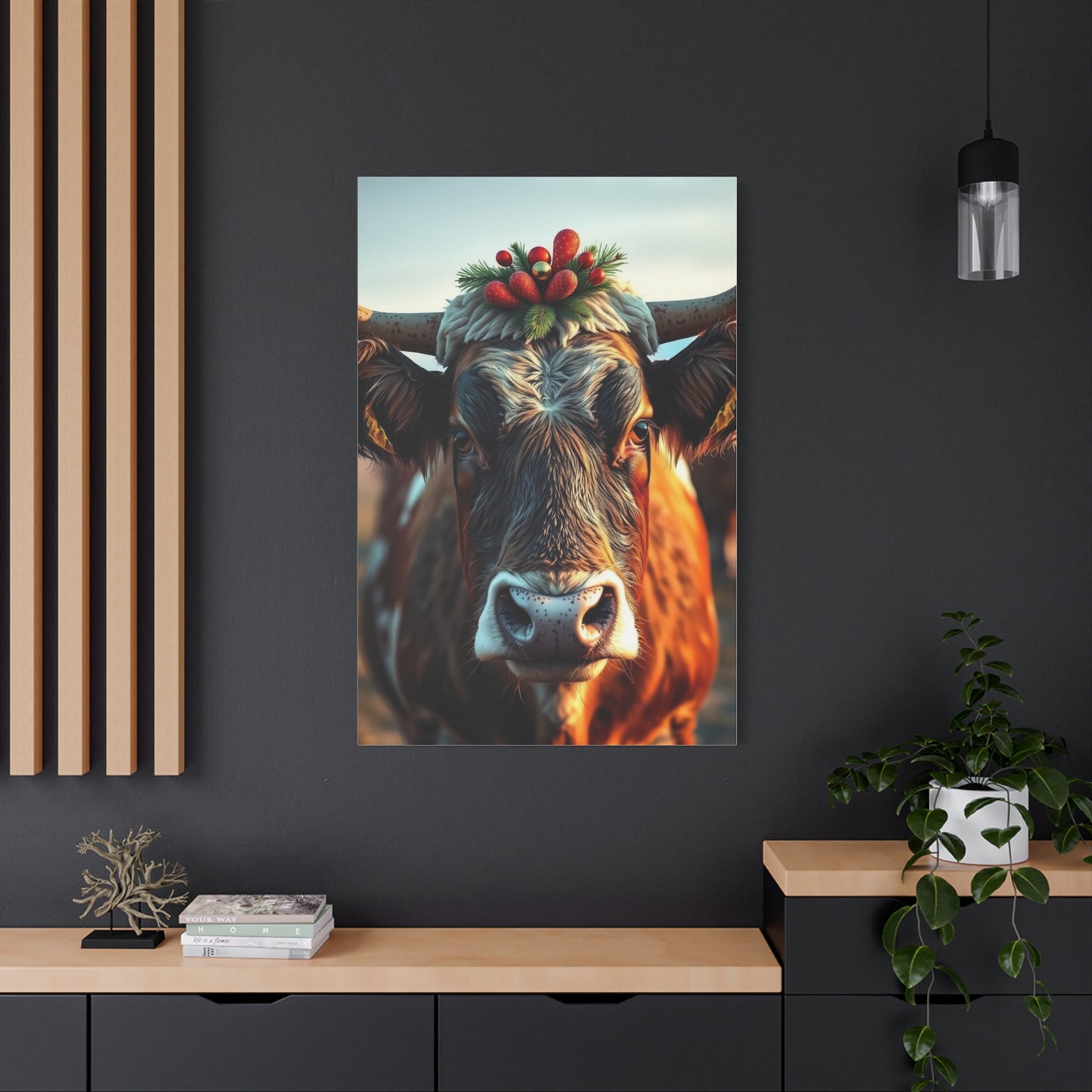 Elite Christmas Cow Art Vision Wall Art & Canvas Print
