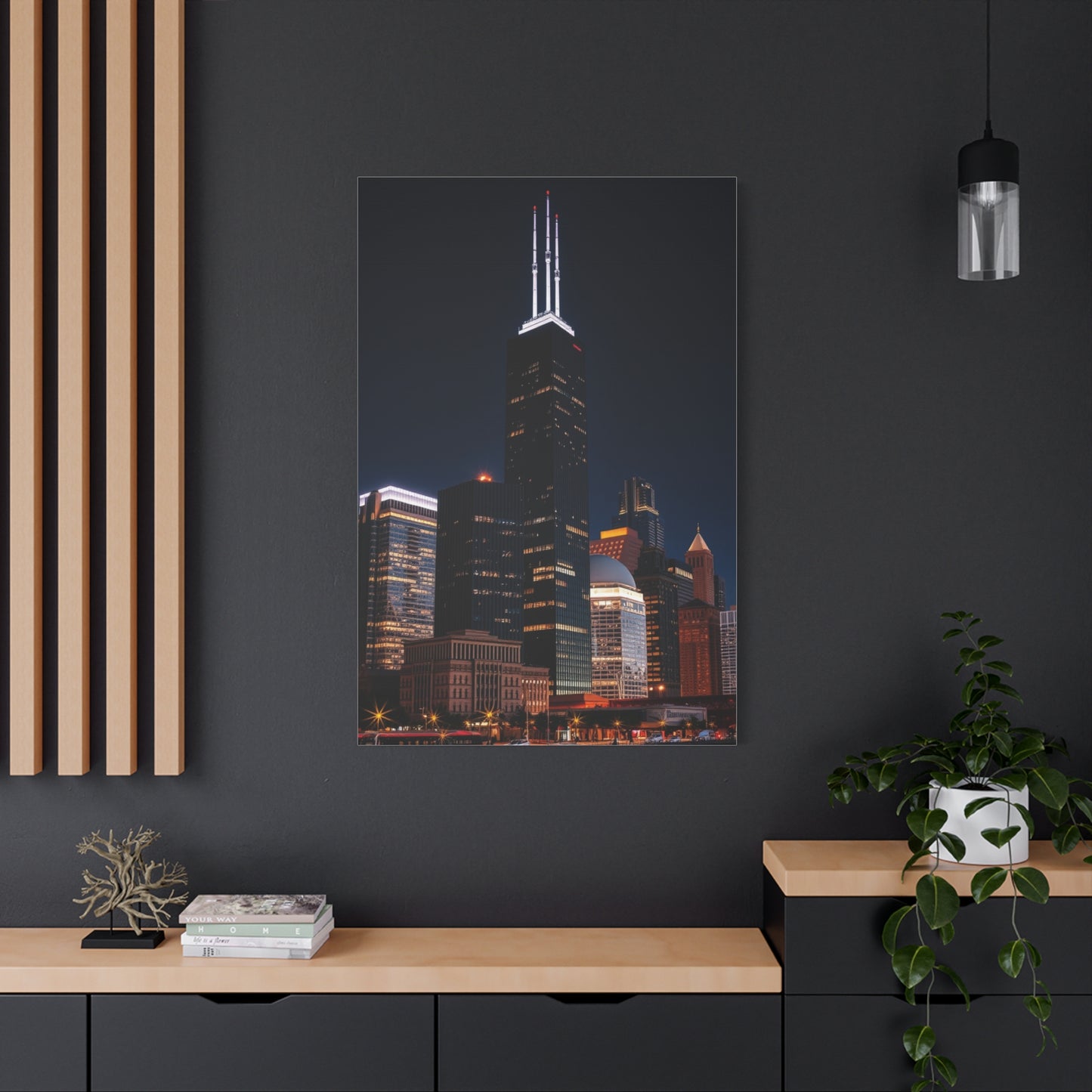 Chicago Skylines Art Canvas Art 1 Wall Art & Canvas Print