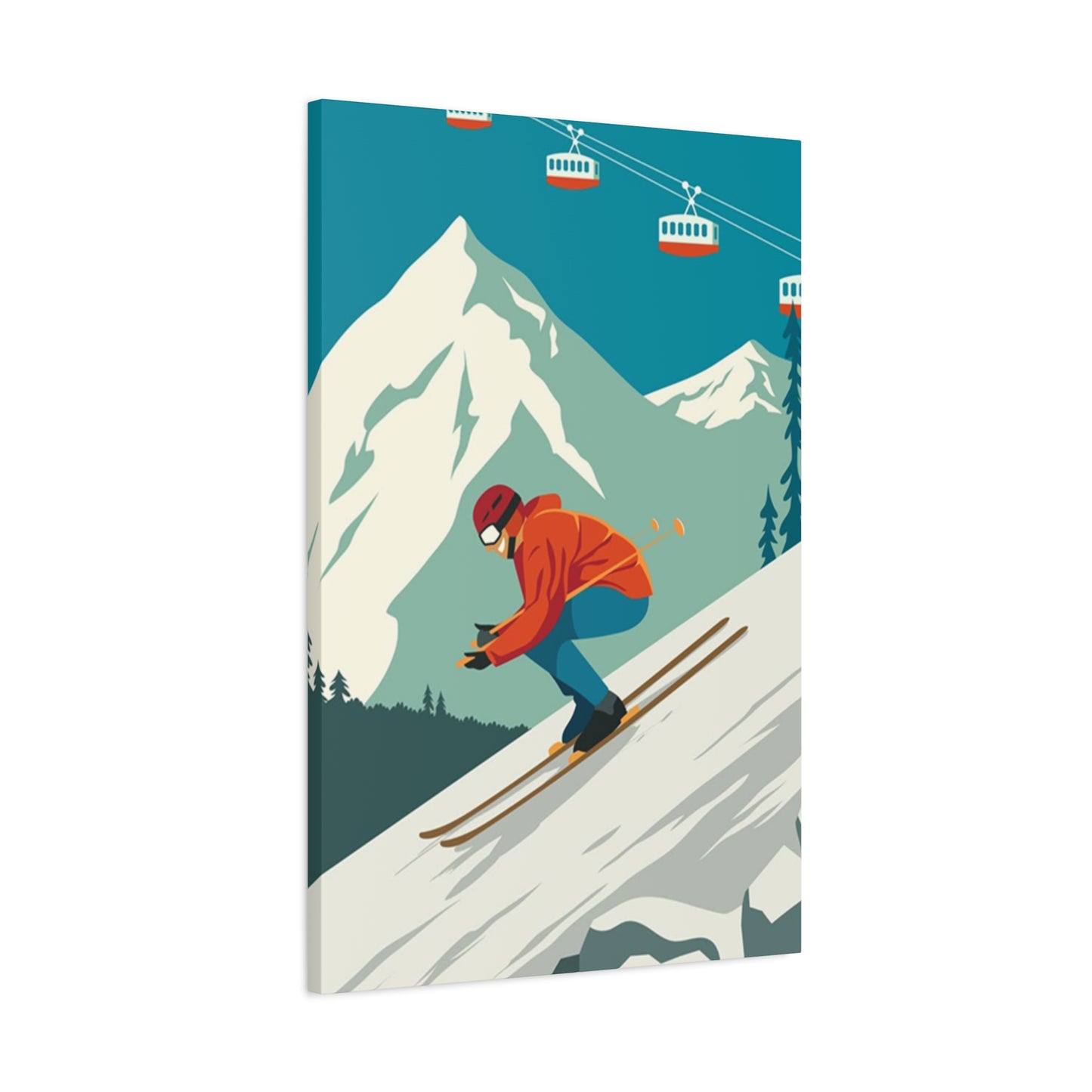 Skiing Poster Wall Art & Canvas Prints