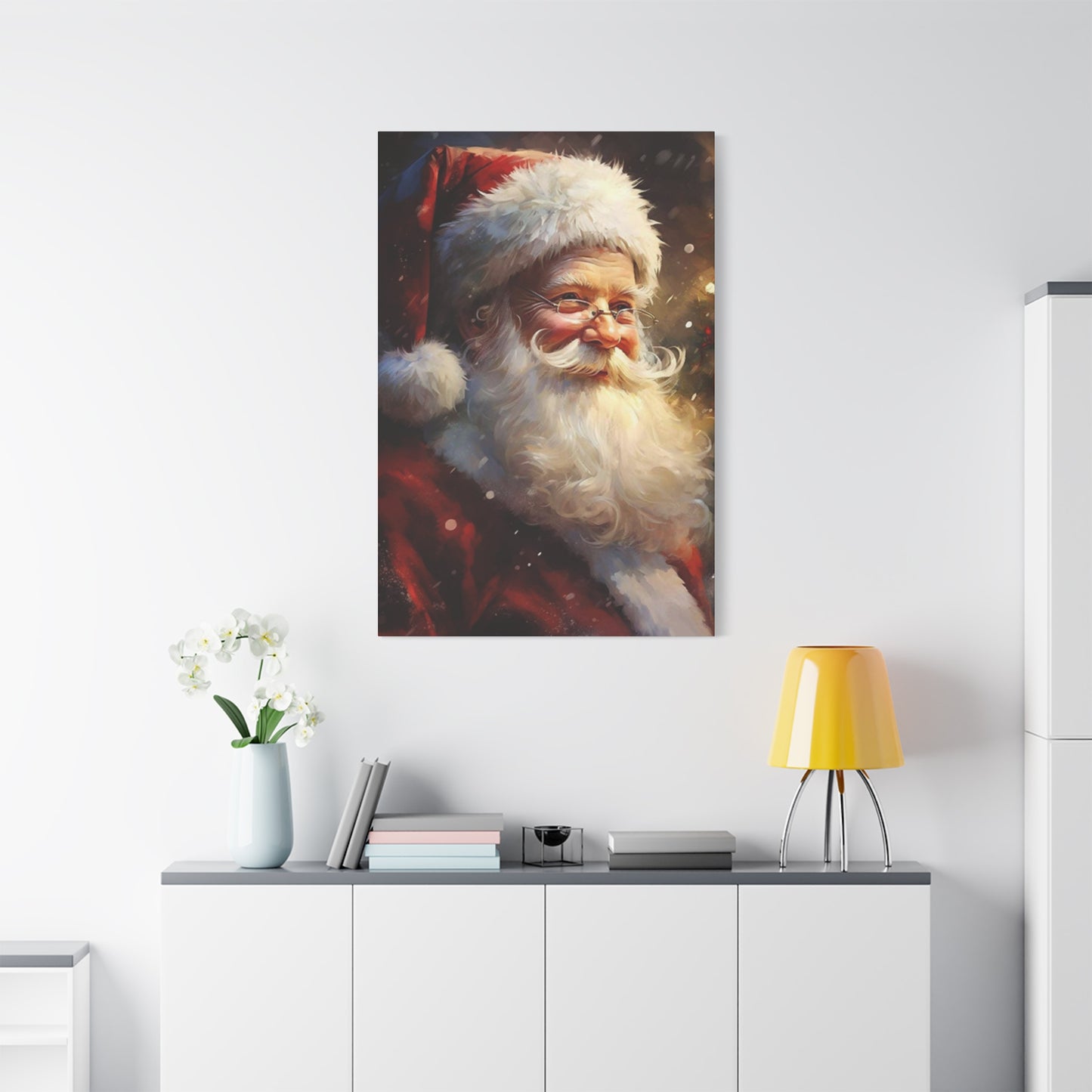 Happy Santa Claus Painting Wall Art & Canvas Prints