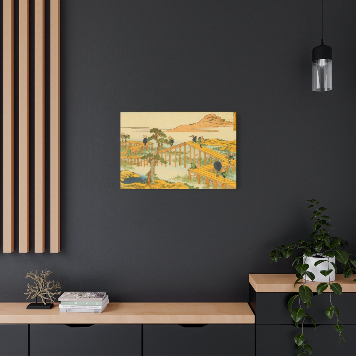 Katsushika Hokusai Ancient View Of Yatsuhashi In Mikawa Province Wall Art & Canvas Prints