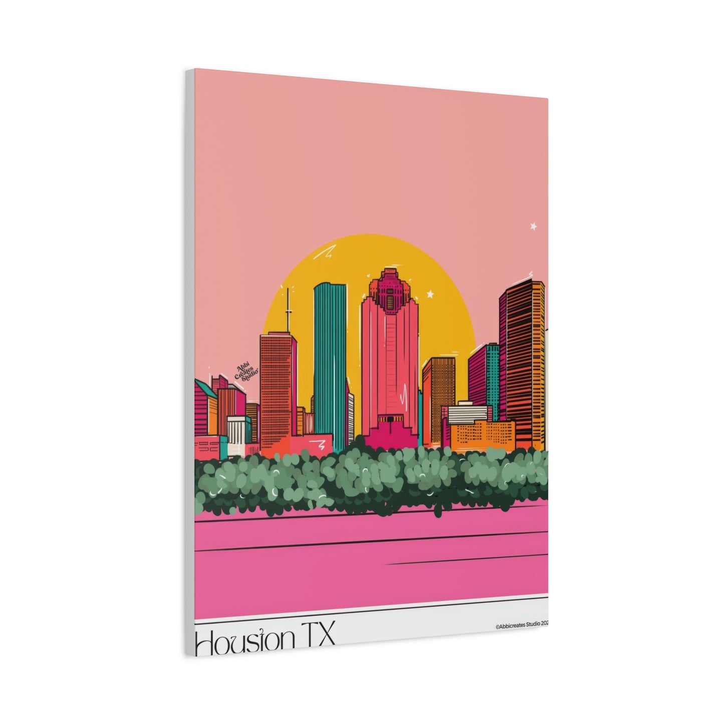 Houston Skyline Abbicreates Wall Art & Canvas Prints