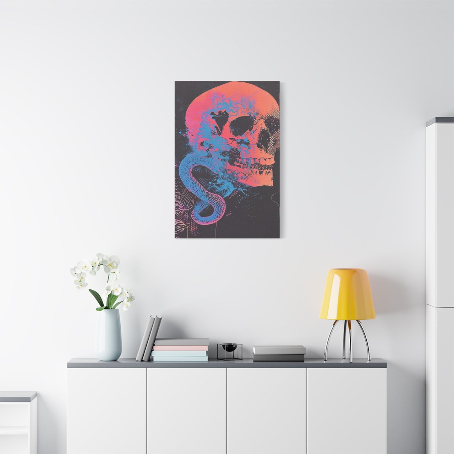 Skull And Snake Poster Wall Art & Canvas Prints