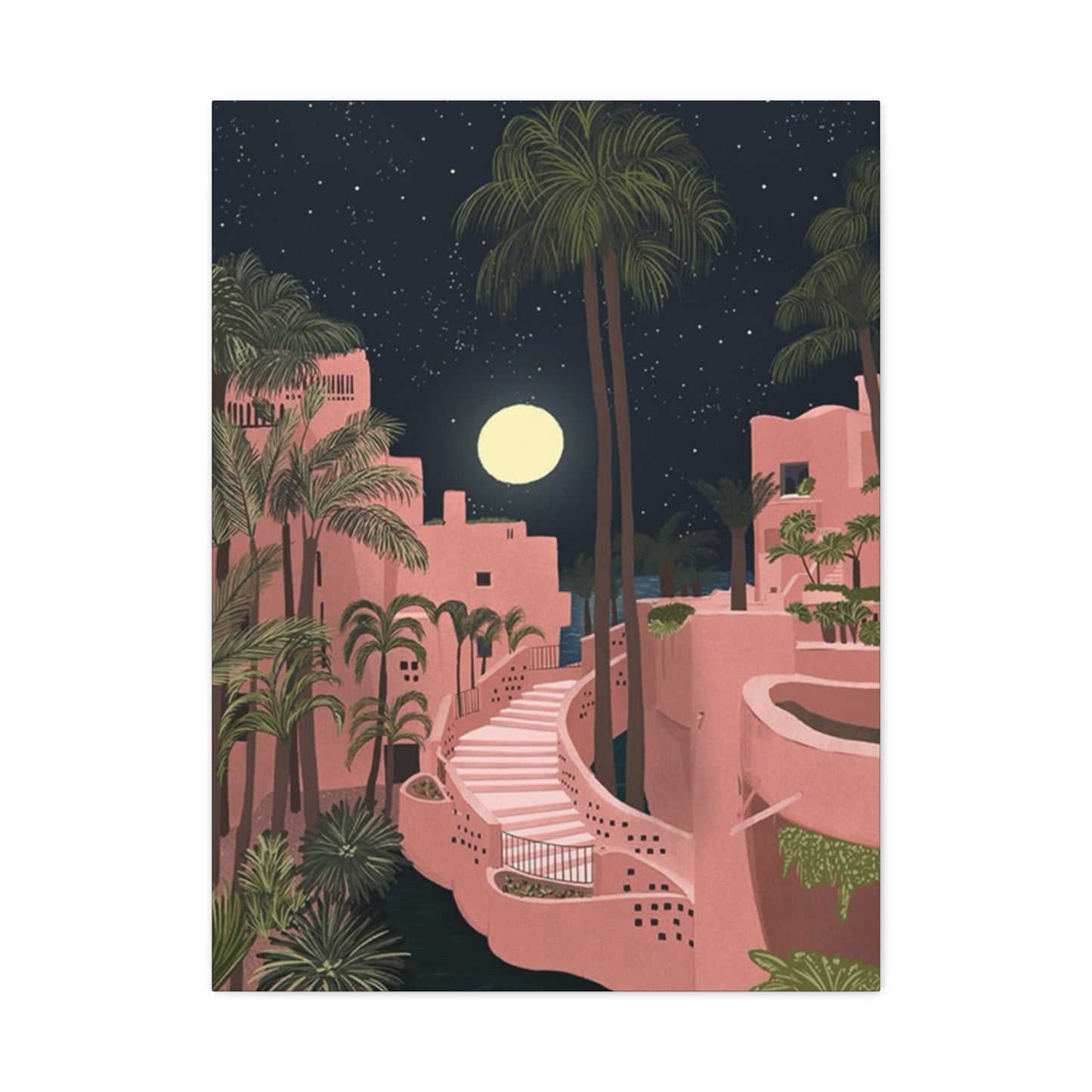Pink Resort In Spain Wall Art & Canvas Prints