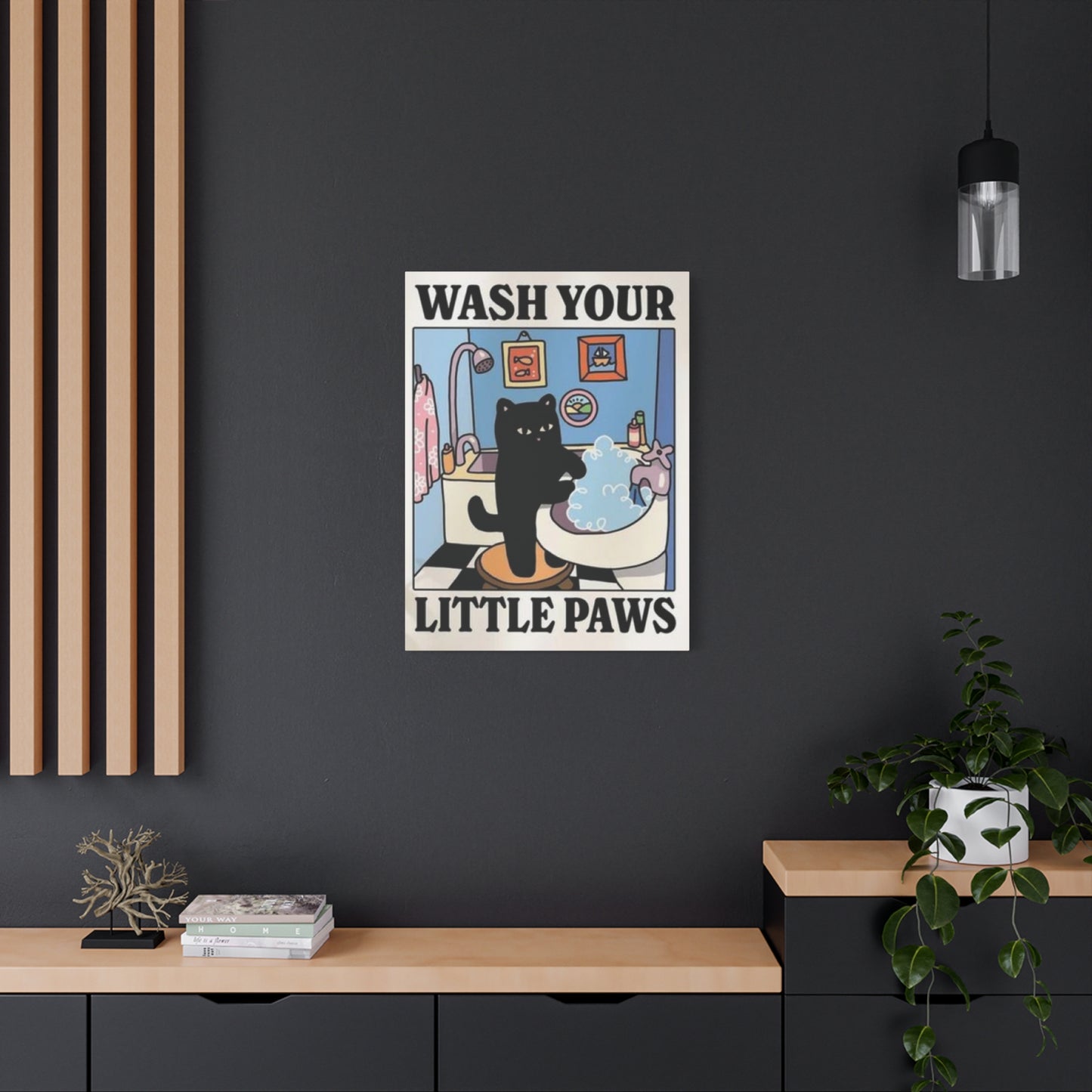 Wash Your Paws Poster Laundry Wall Art & Canvas Prints