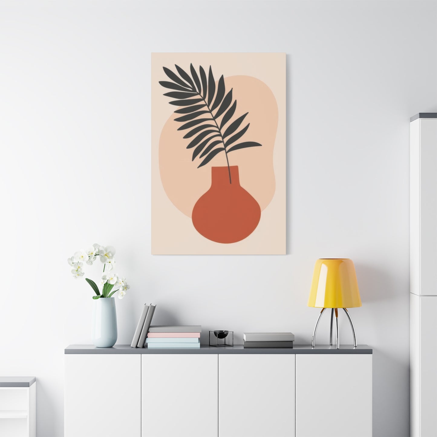 Orange Vase Abstract Earth Tones Wall Art & Canvas Prints