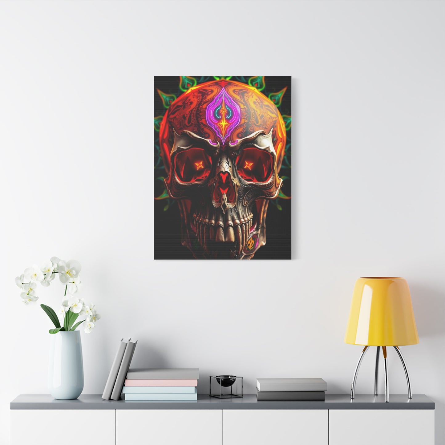 Trippy Skull Art Premium Canvas 19 Wall Art & Canvas Print