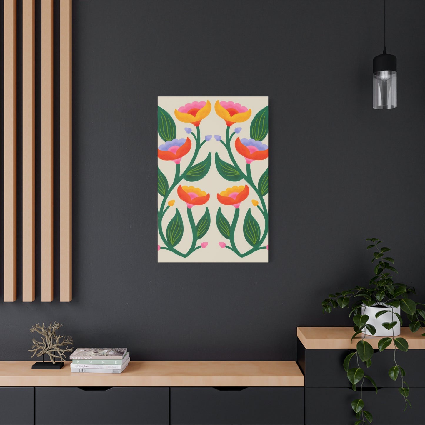 Symmetric Colorful Flowers Wall Art & Canvas Prints