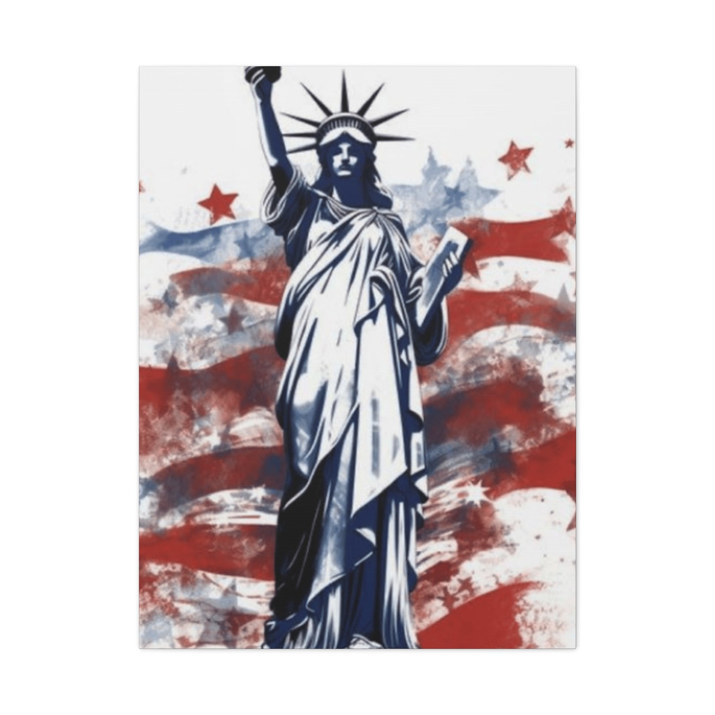 Statue of Liberty and American Flag Wall Art & Canvas Prints