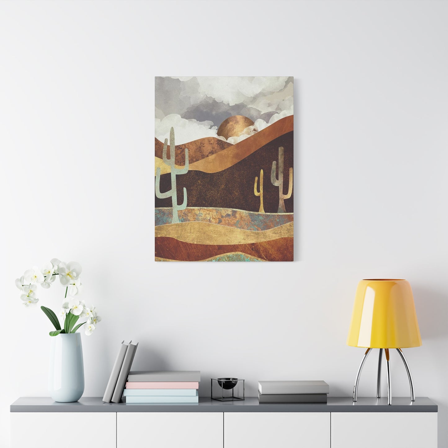 Large Cactus In Desert Wall Art & Canvas Prints