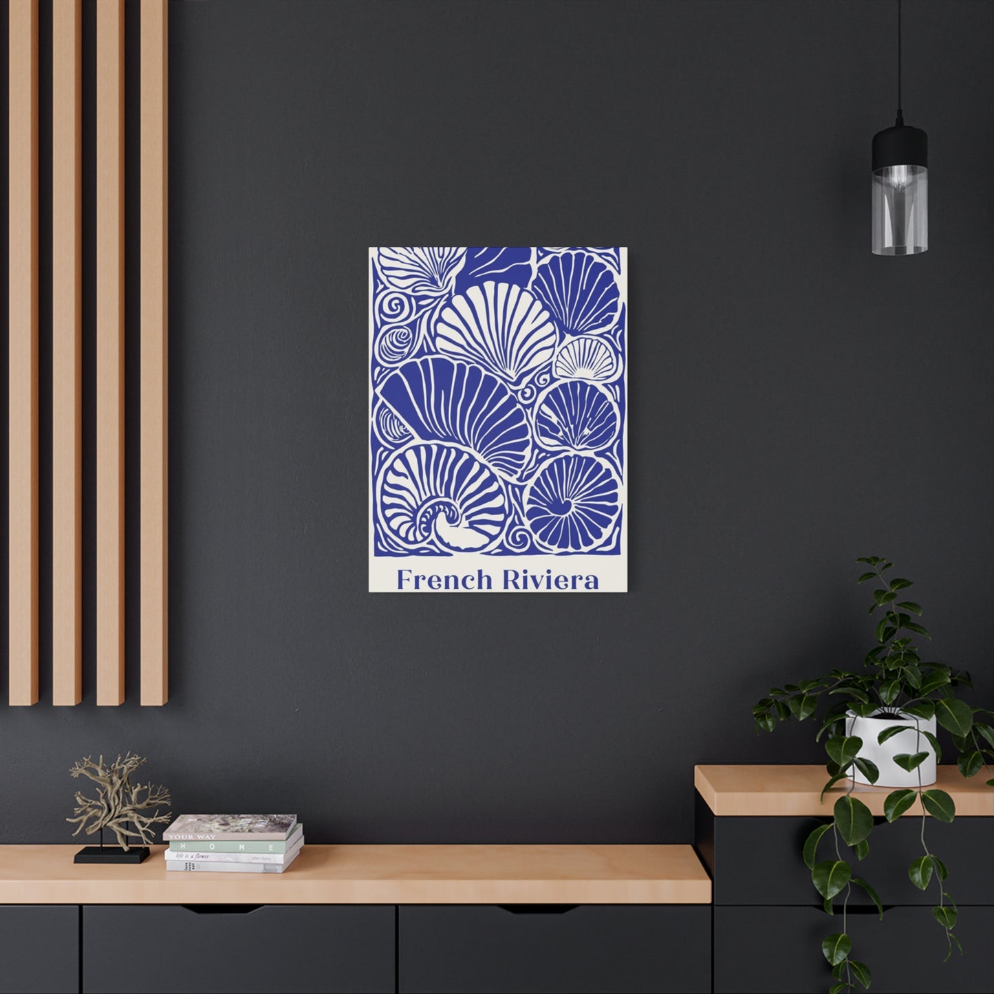 Beautiful Blue Shell Shapes Poster Wall Art & Canvas Prints