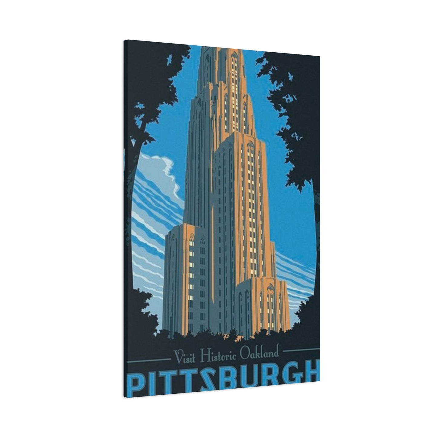 Historic Oakland Pittsburgh Poster Wall Art & Canvas Prints