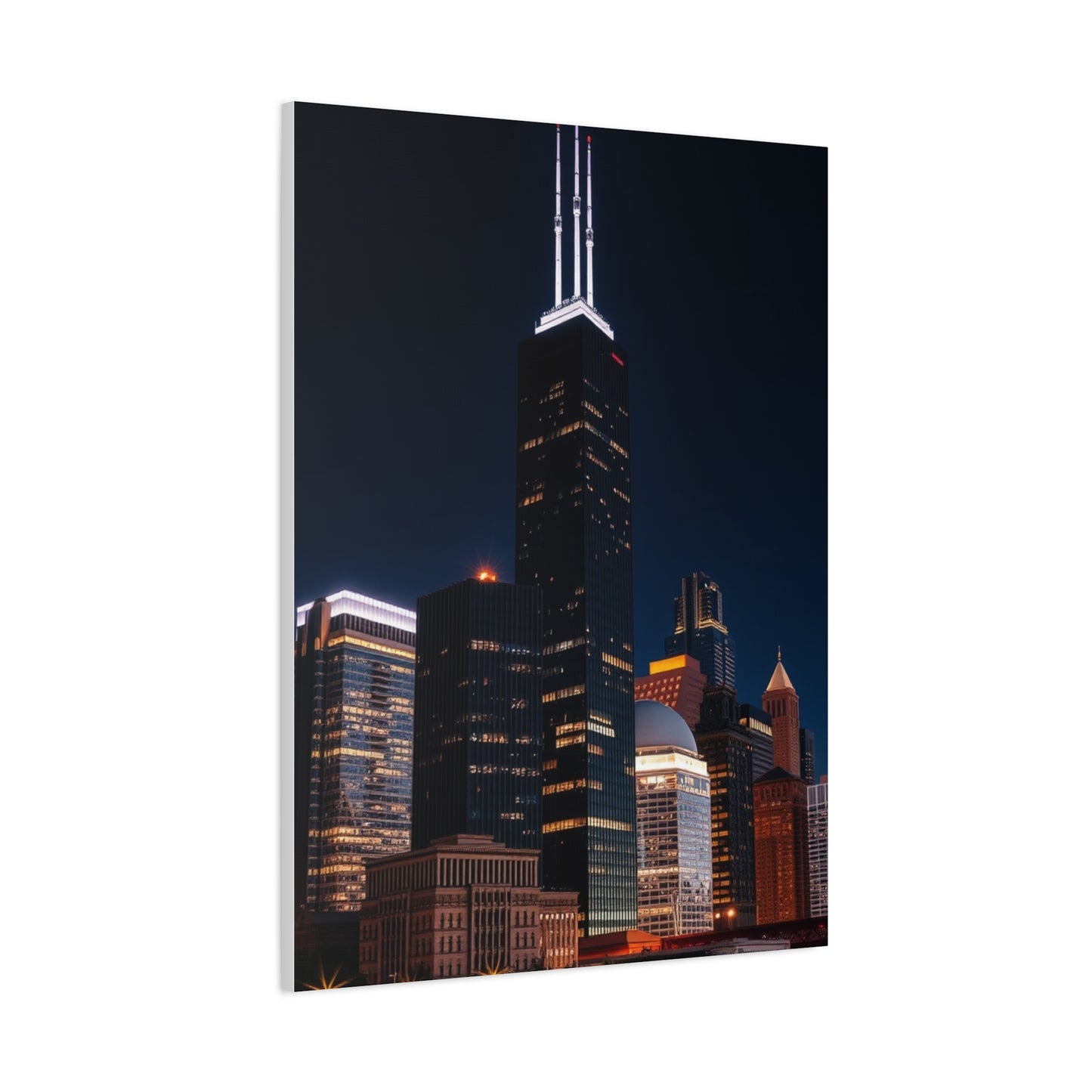 Chicago Skylines Art Canvas Art 1 Wall Art & Canvas Print
