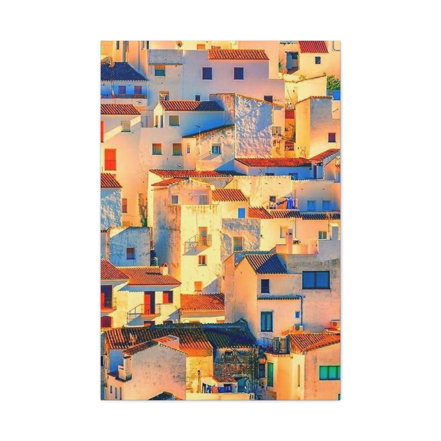 Sunlight On Houses Of Spain Wall Art & Canvas Prints