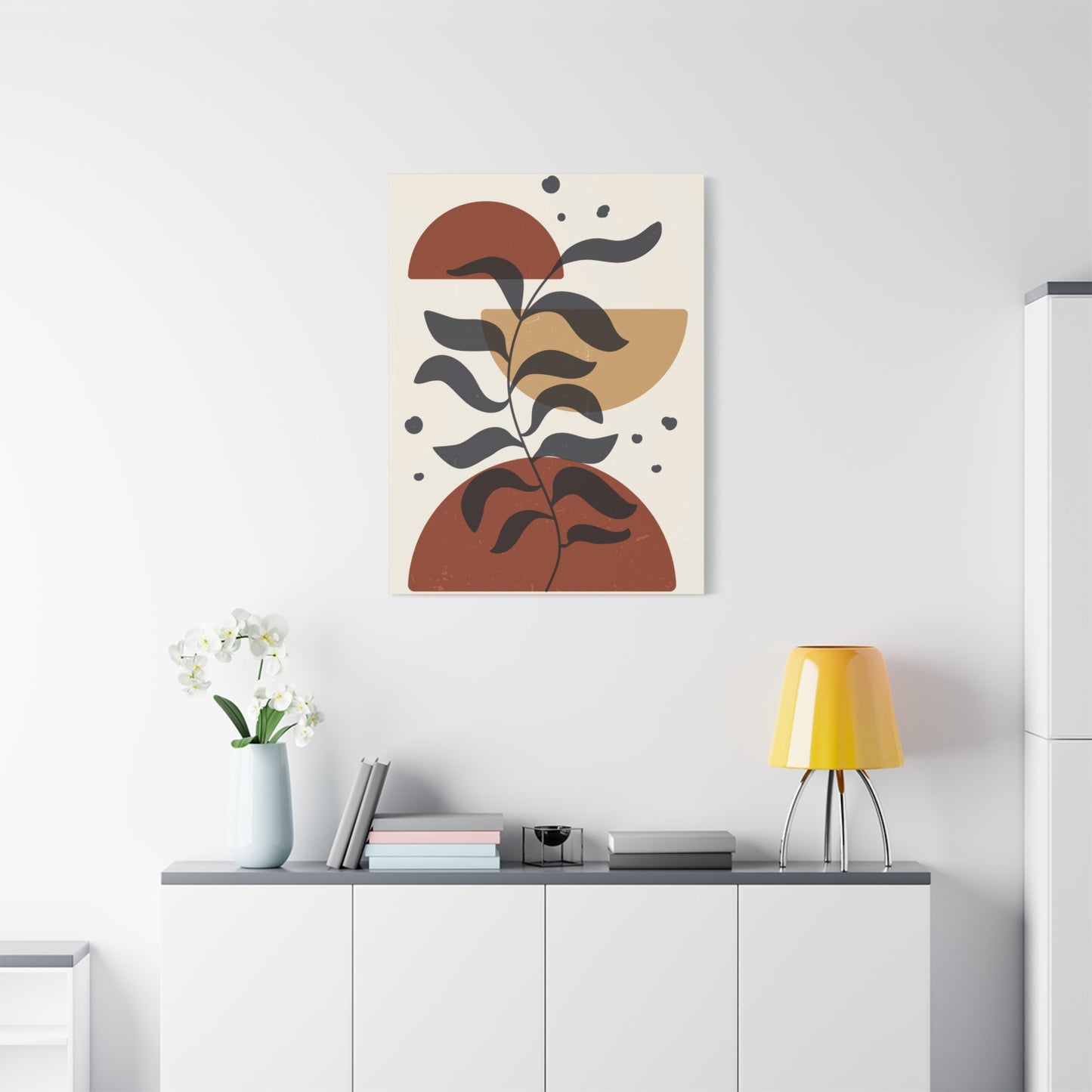 Branch And Geometry Earth Tones Wall Art & Canvas Prints
