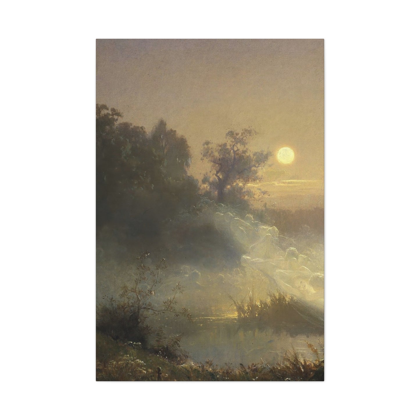 Dark Foggy Moonlit Wall Art & Canvas Prints