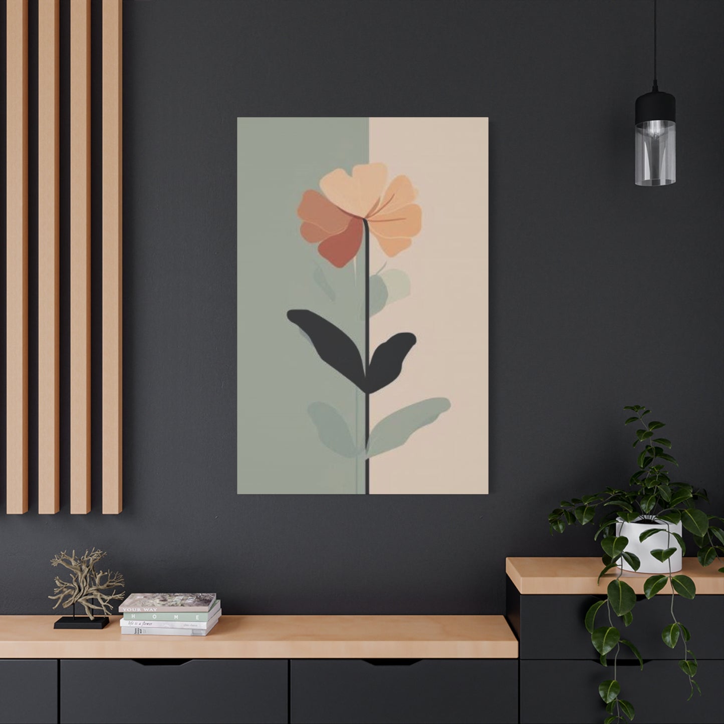 Pink Flower Entryway Wall Art & Canvas Prints