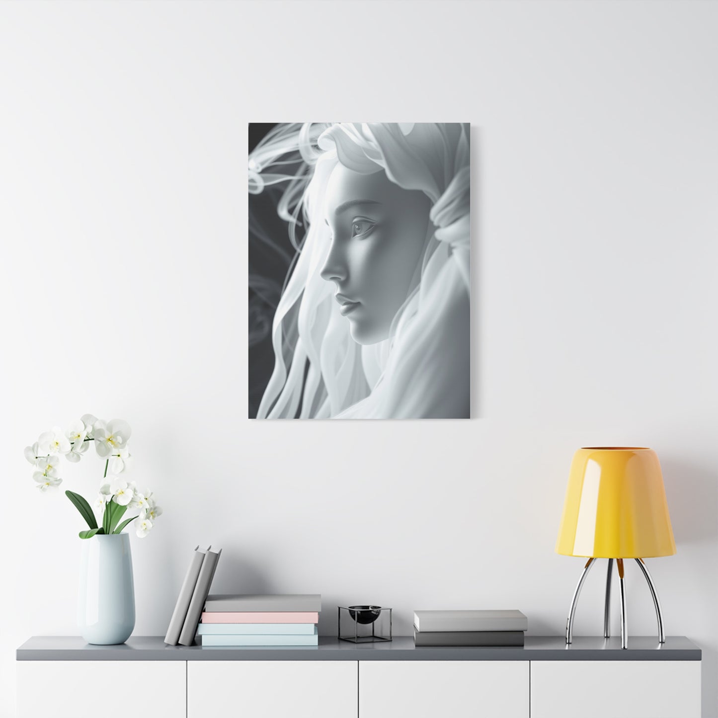 Gray & White Art Canvas Art 1 Wall Art & Canvas Print