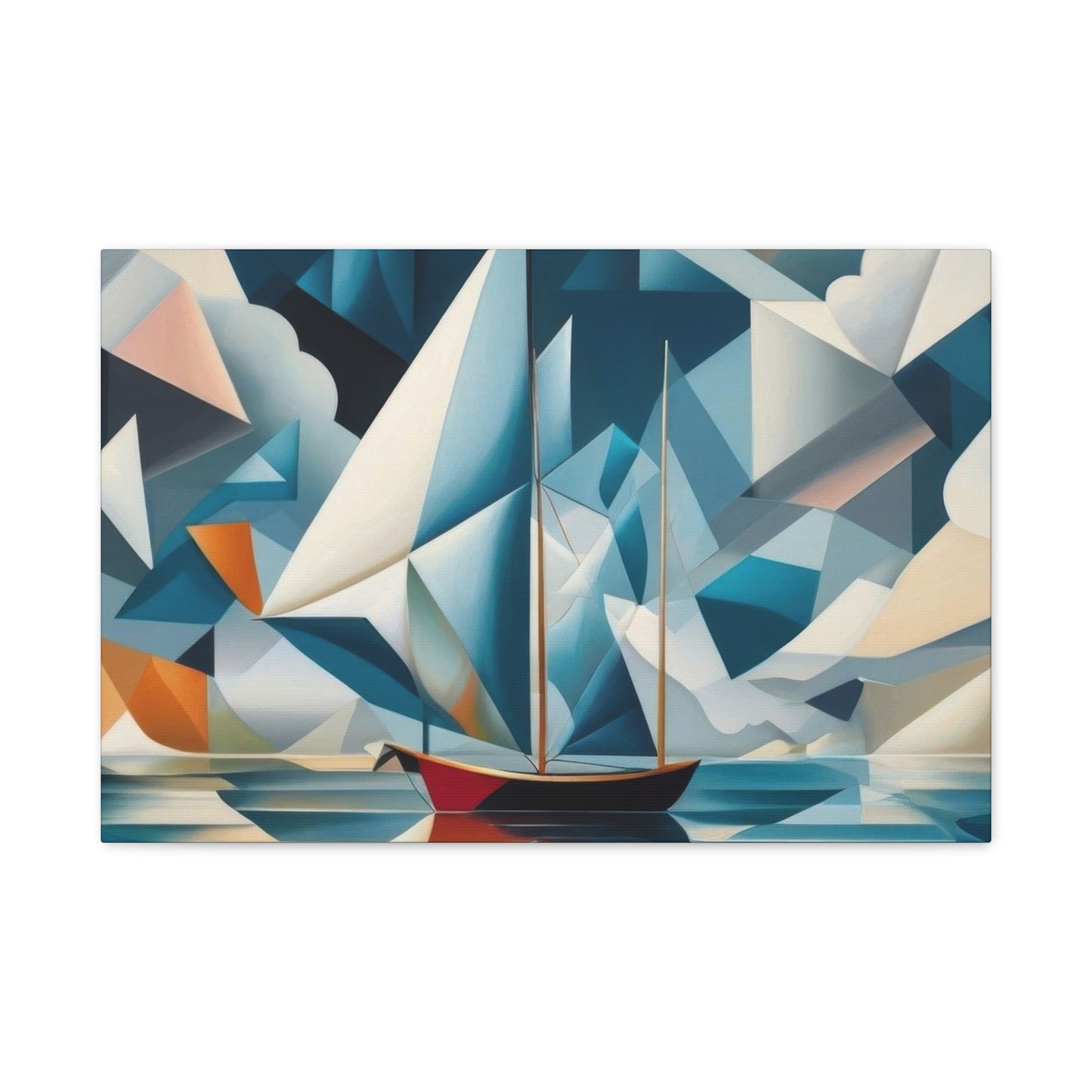 Boat In Water Cubism Wall Art & Canvas Prints