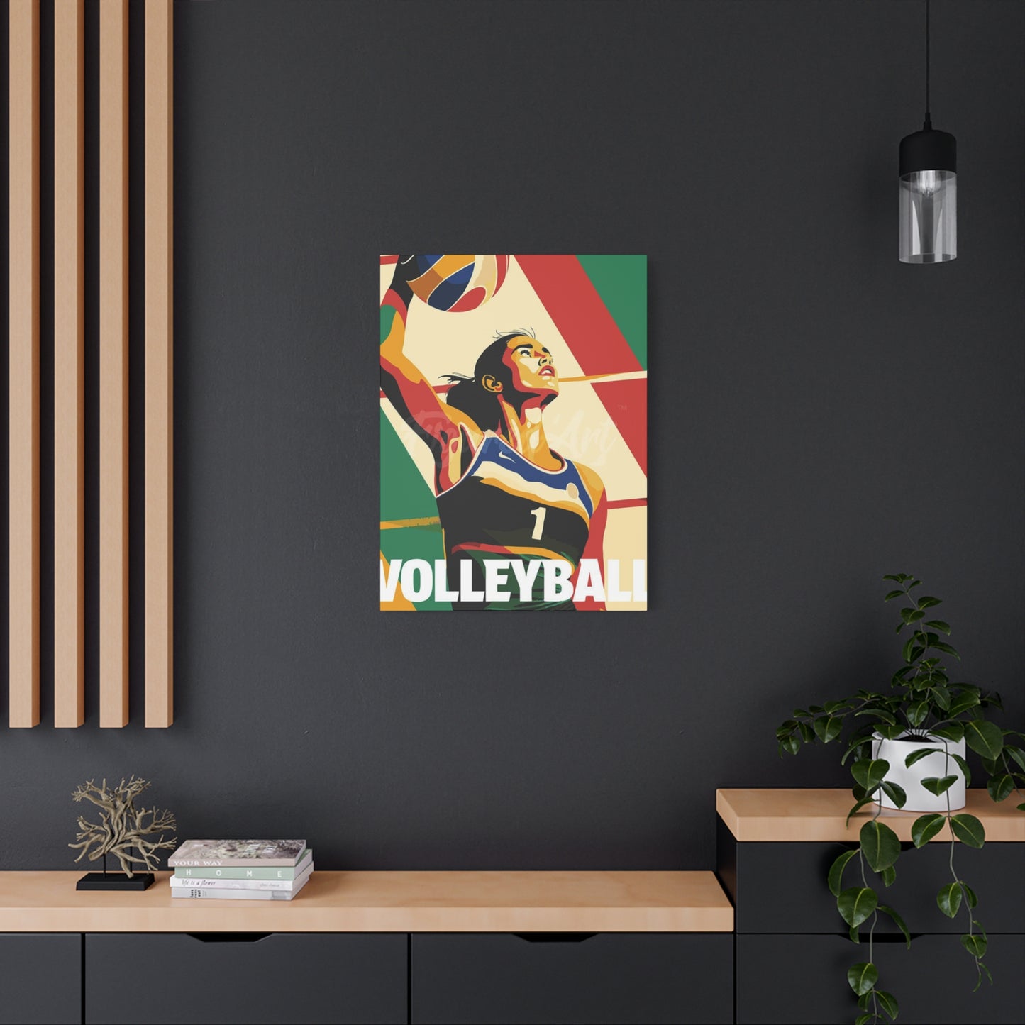 Abstract Volleyball Player Wall Art & Canvas Prints
