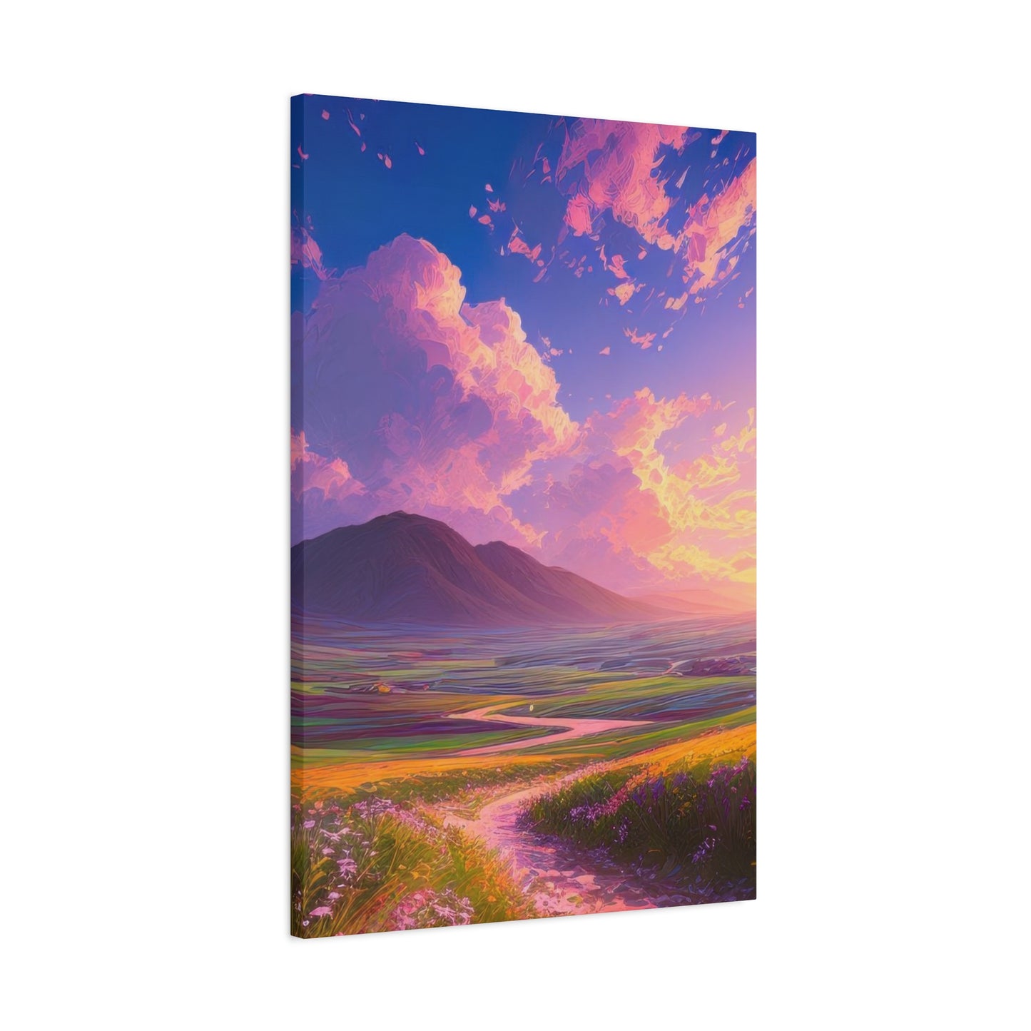 Blue Violet Sky Meadow Vibrant Wall Art & Canvas Prints