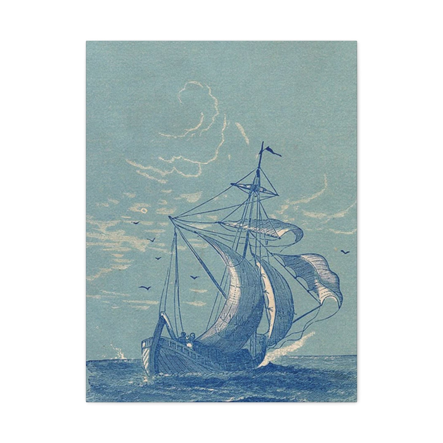 Ship Sailing In Sea Wall Art & Canvas Prints