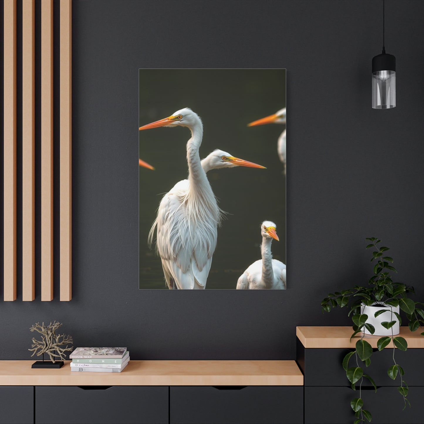Masterpiece Herons and Egrets Art Vision Wall Art & Canvas Print