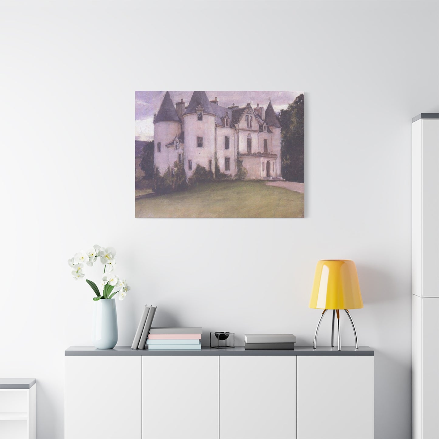 John William A Scottish Baronial House Wall Art & Canvas Prints