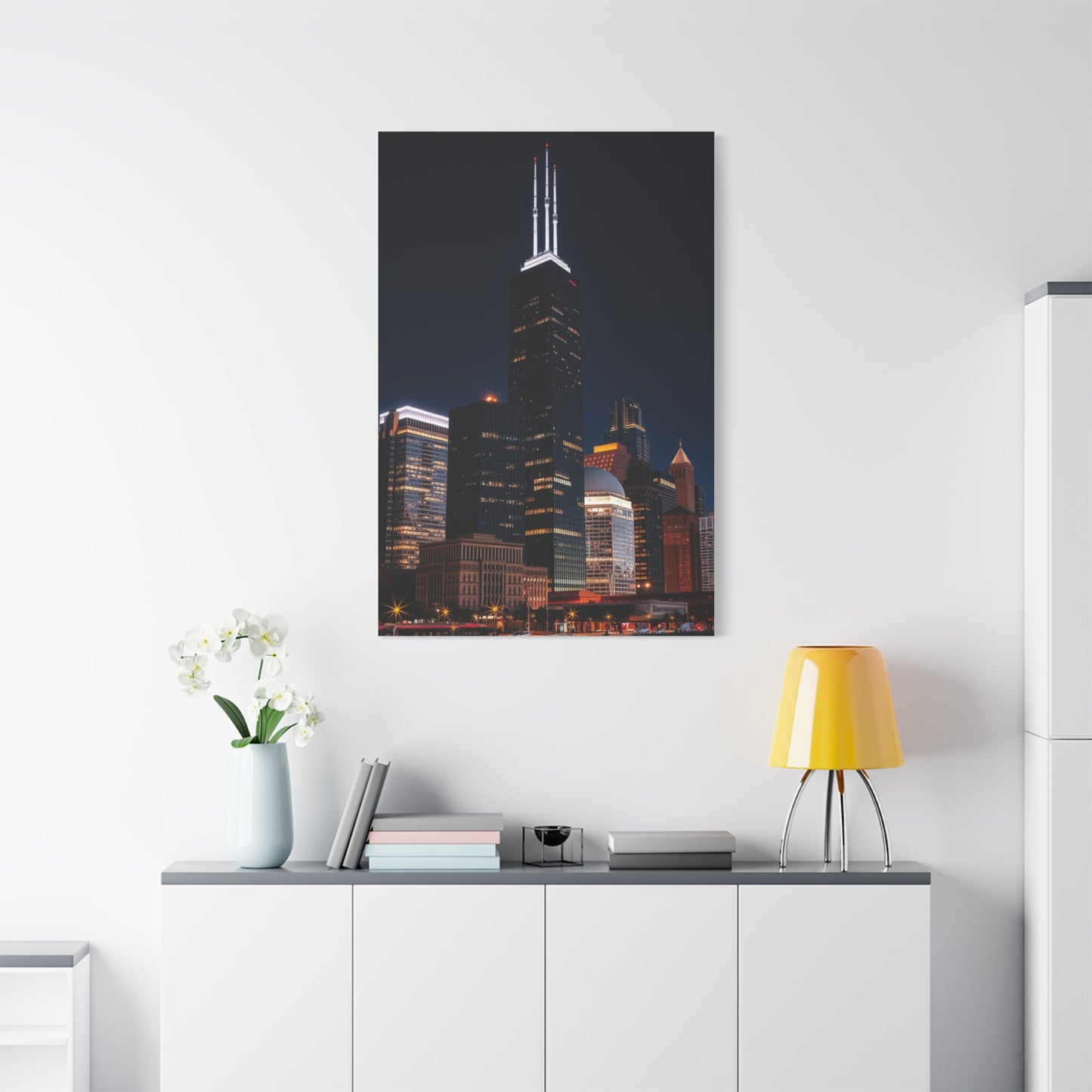 Chicago Skylines Art Canvas Art 1 Wall Art & Canvas Print
