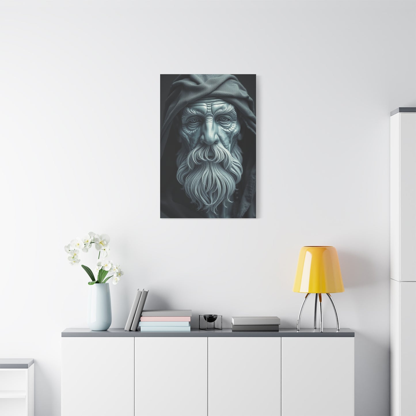 Opulent Grayscale Tapestry Wall Art & Canvas Print