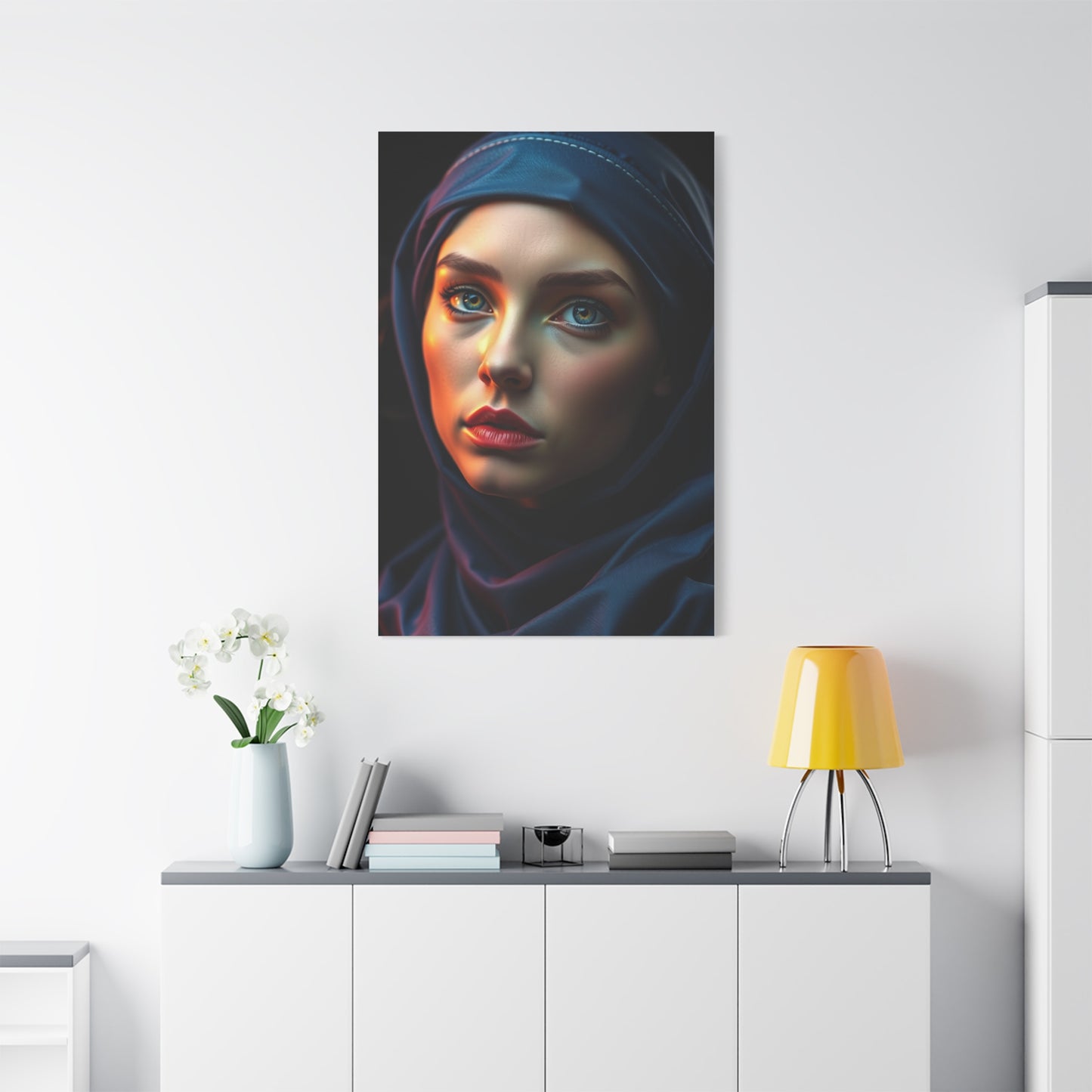 Refined Sienna and Sapphire Wall Art & Canvas Print
