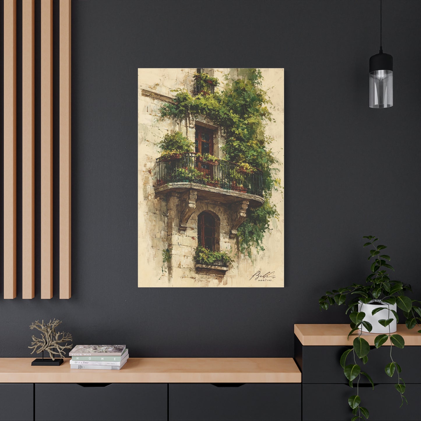 Parisian Balcony Ivy Wall Art & Canvas Print