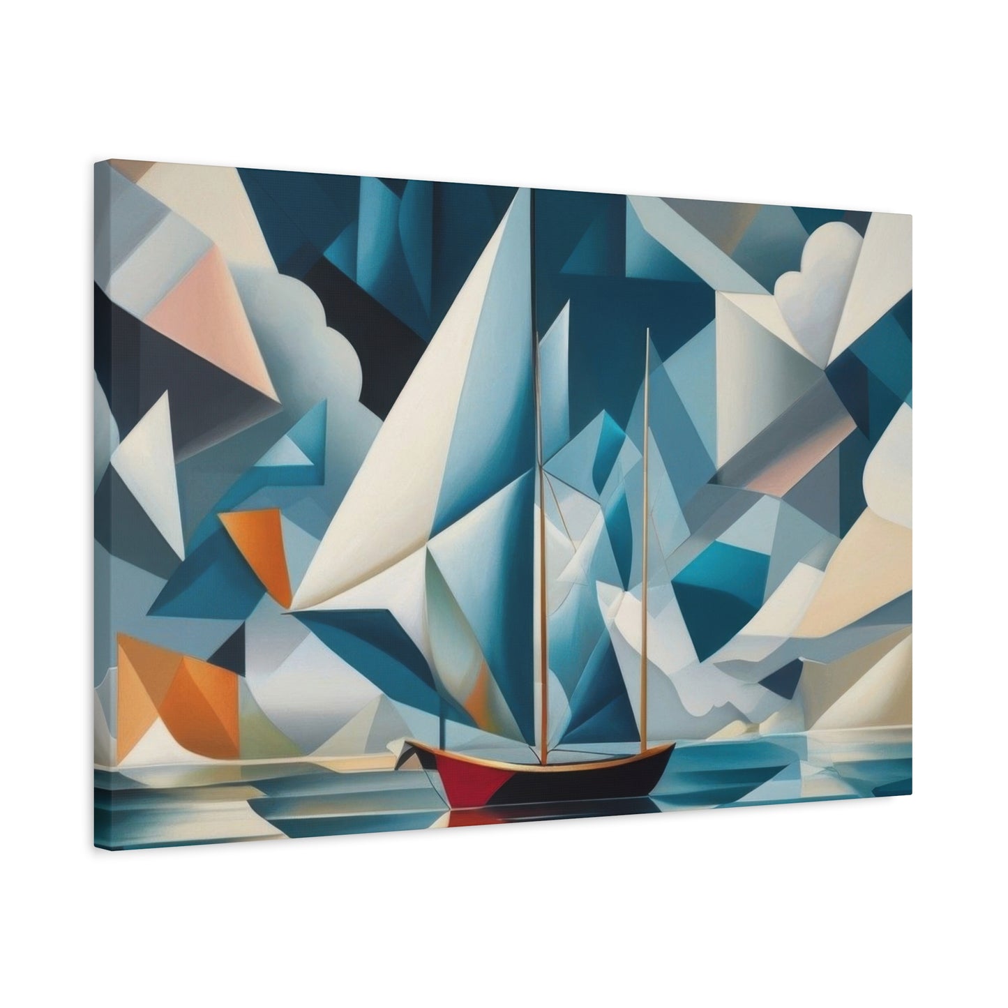 Boat In Water Cubism Wall Art & Canvas Prints