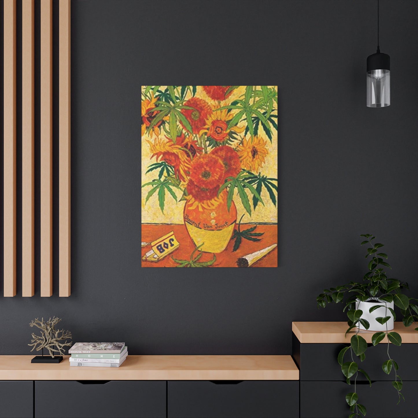 Vase And Joint Marijuana Wall Art & Canvas Prints