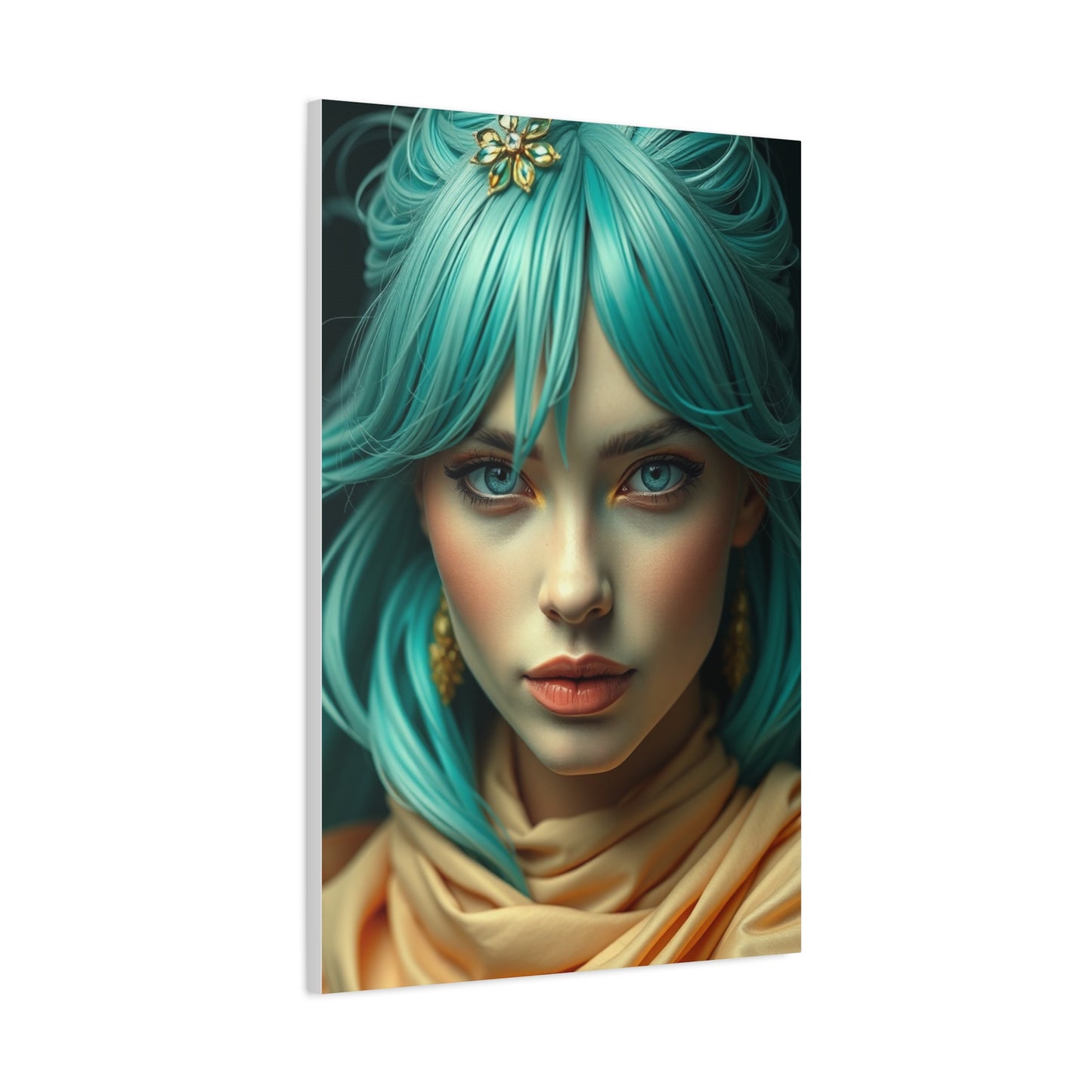 Opulent Teal Tableau wall art & canvas print