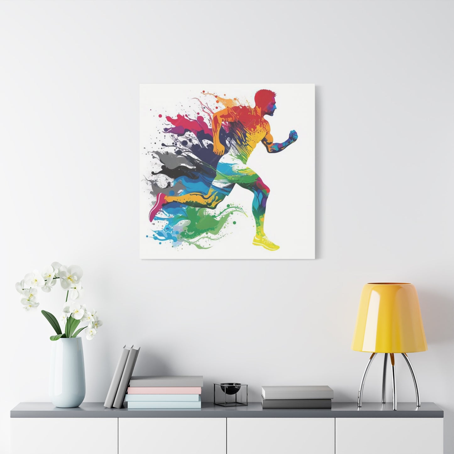 Running Graffiti Wall Art & Canvas Prints