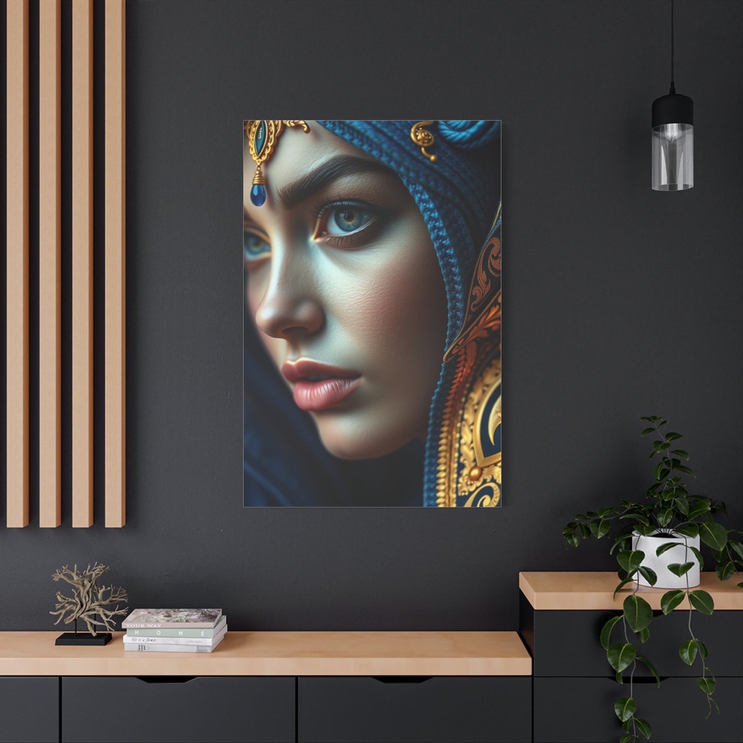 Supreme Art Blue & Gold Collection Wall Art & Canvas Print