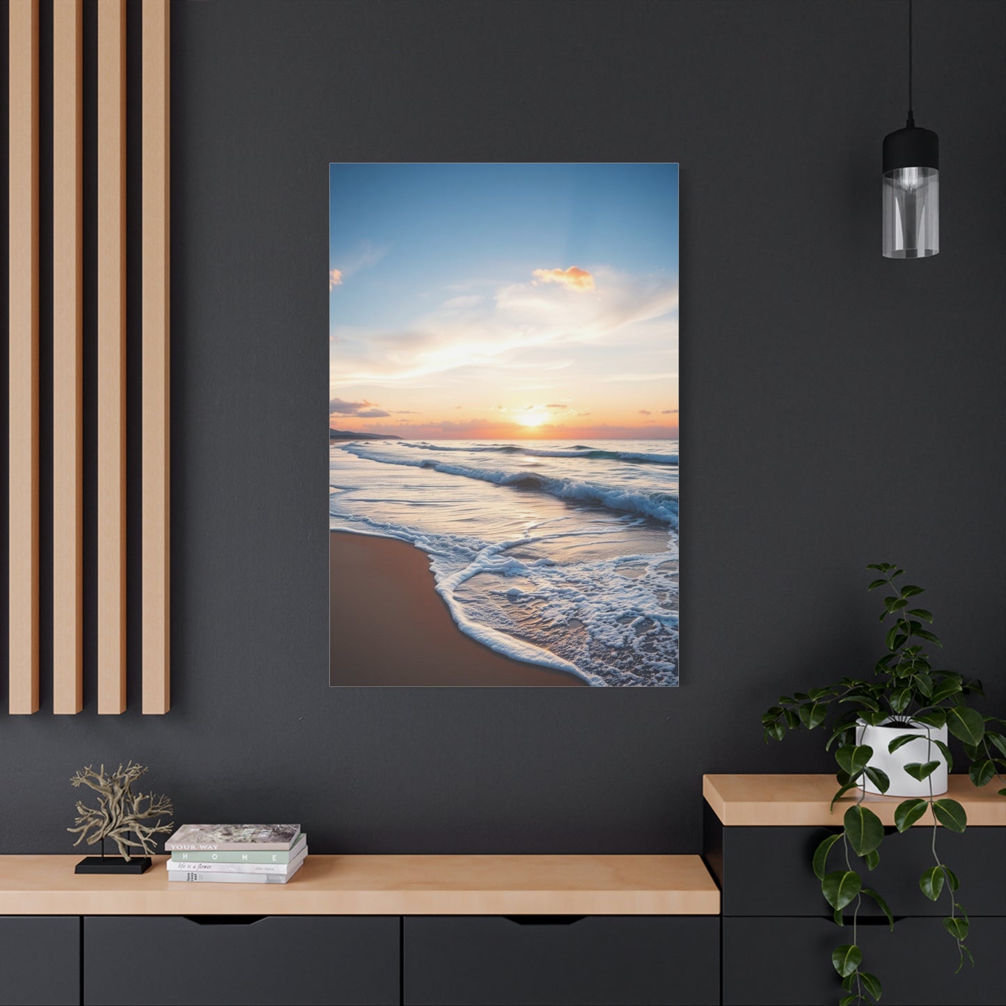 Beach Sunrise and Sunset Art Supreme Canvas Wall Art & Canvas Print