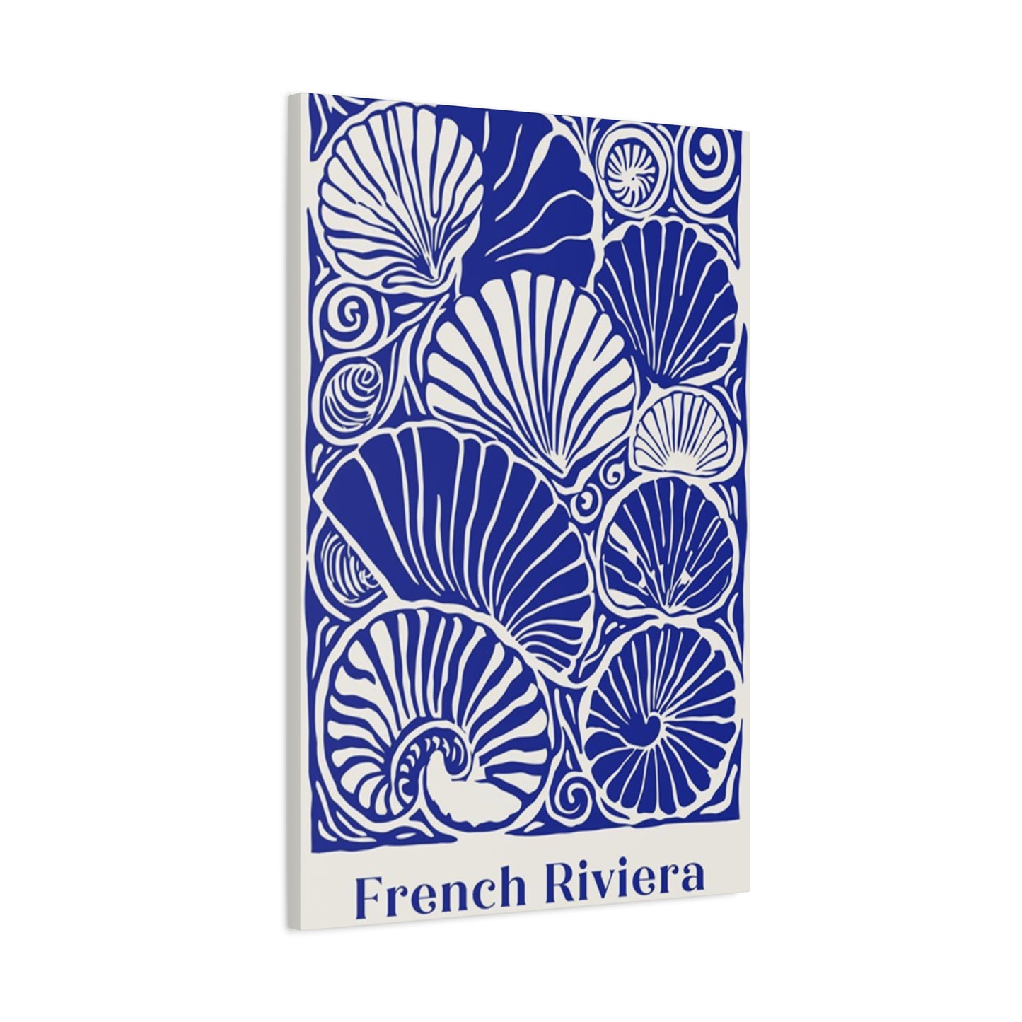 Beautiful Blue Shell Shapes Poster Wall Art & Canvas Prints