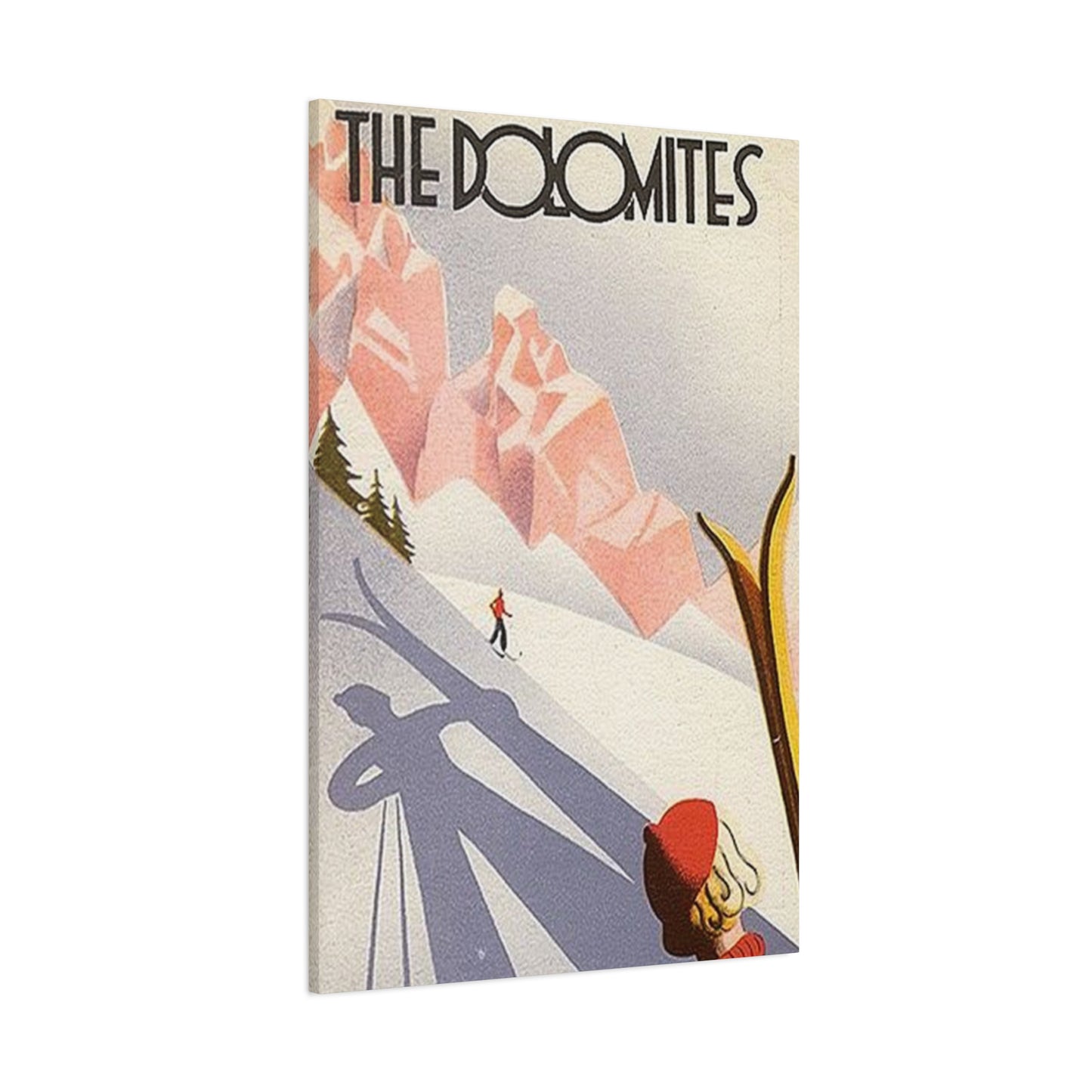 The Dolomites Skiing Poster Wall Art & Canvas Prints