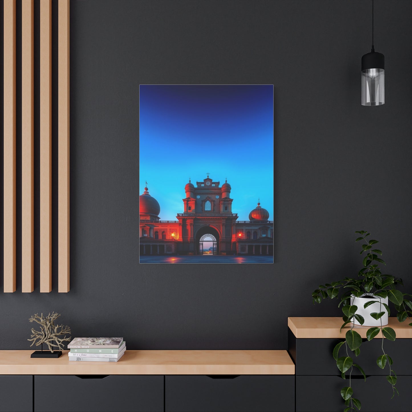Regal Blue and Clay Fusion Wall Art & Canvas Print