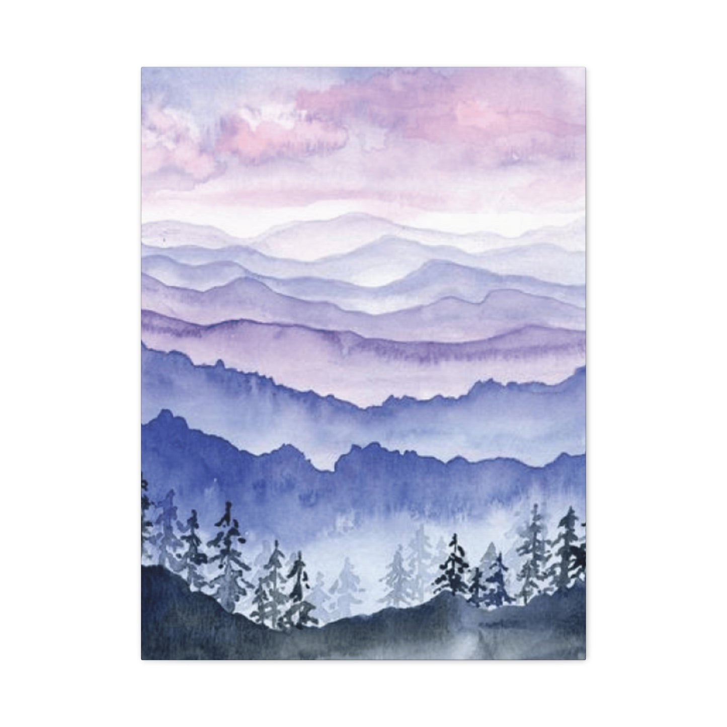 Blue and Purple Mountain Ridges Wall Art & Canvas Prints