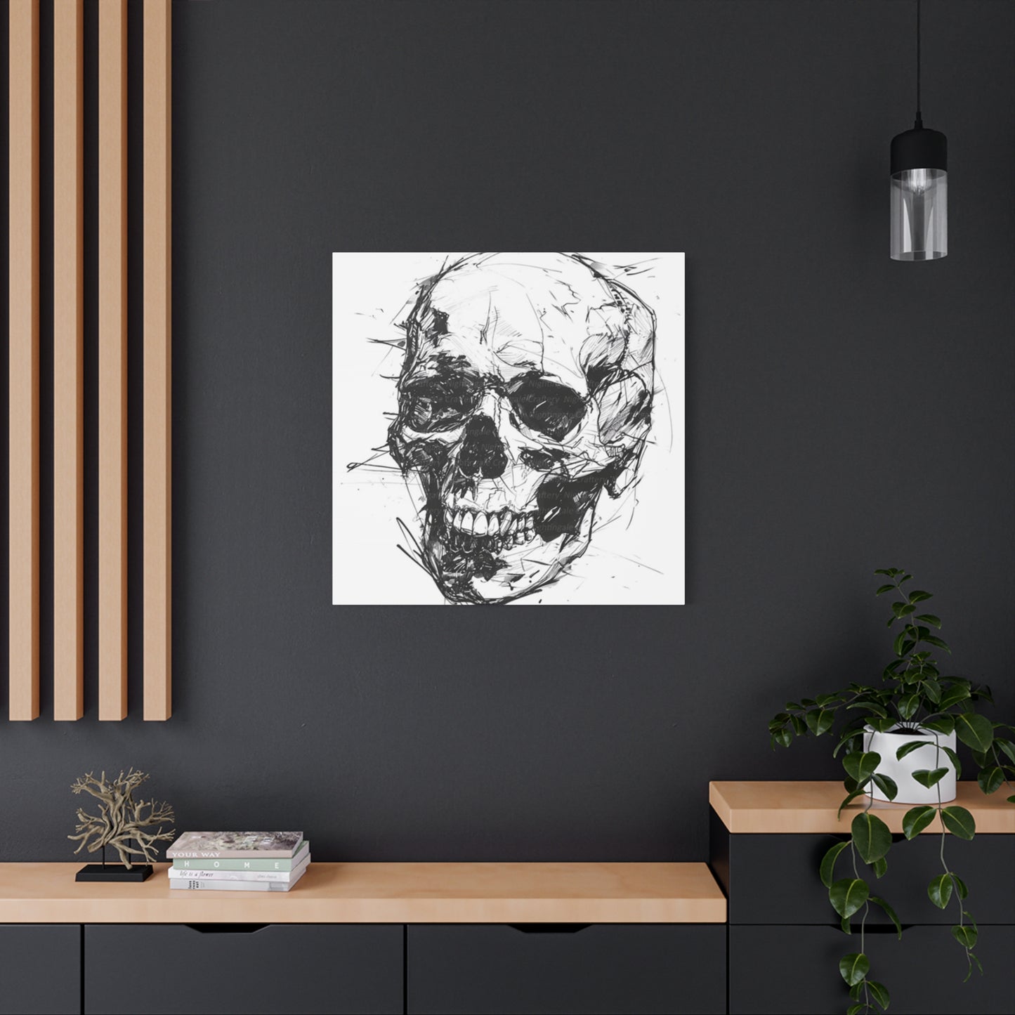 Skull Hand Drawing Wall Art & Canvas Prints