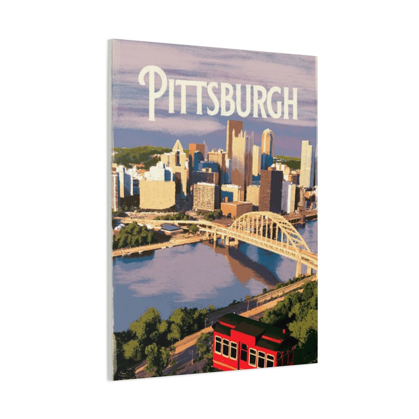 Pittsburgh Bridge & River Poster Wall Art & Canvas Prints