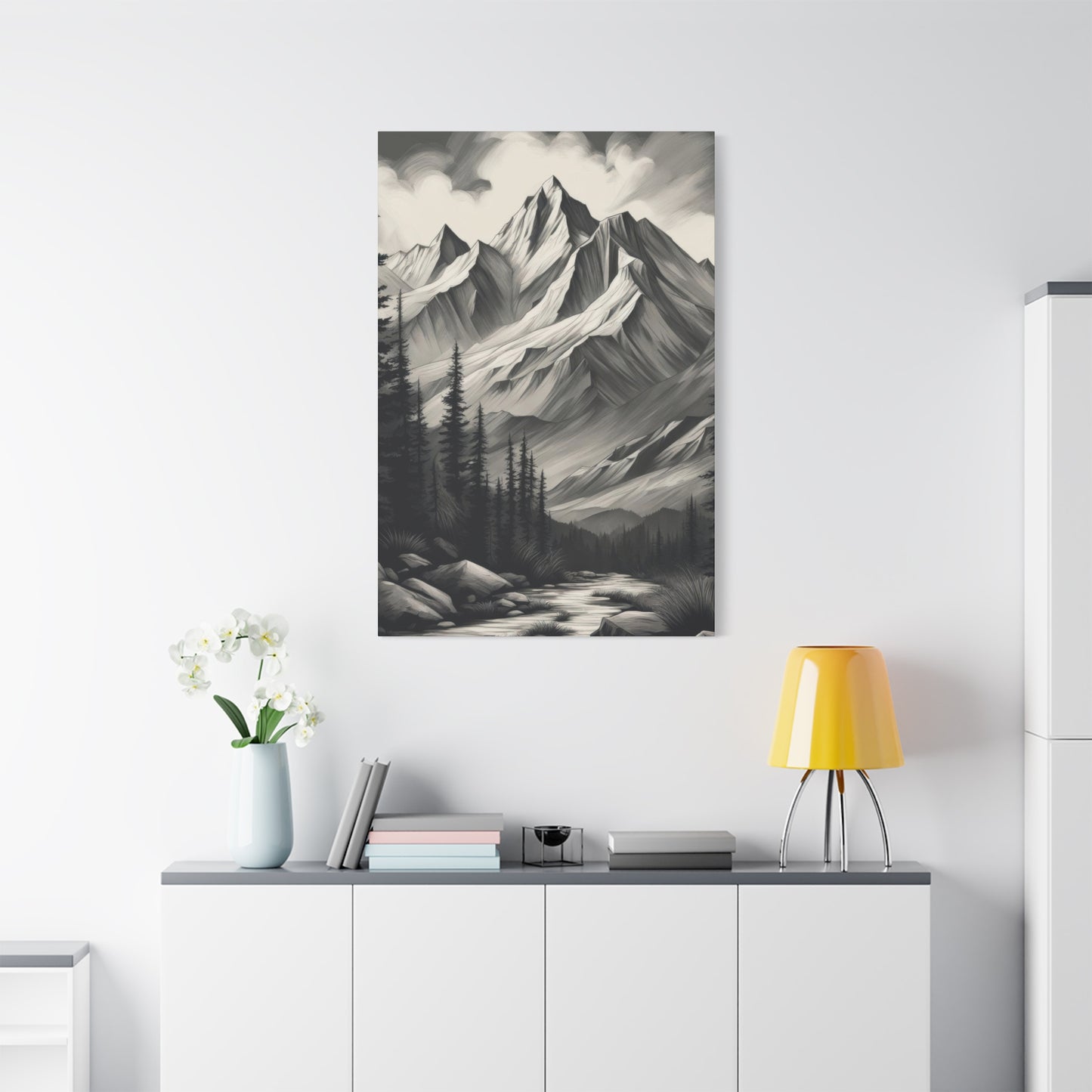 Mountains Grey Wall Art & Canvas Prints