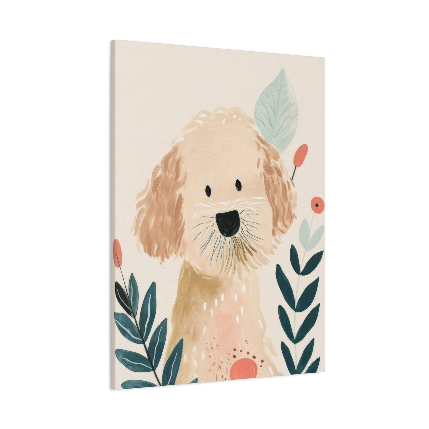Goldendoodle Illustration Wall Art & Canvas Prints