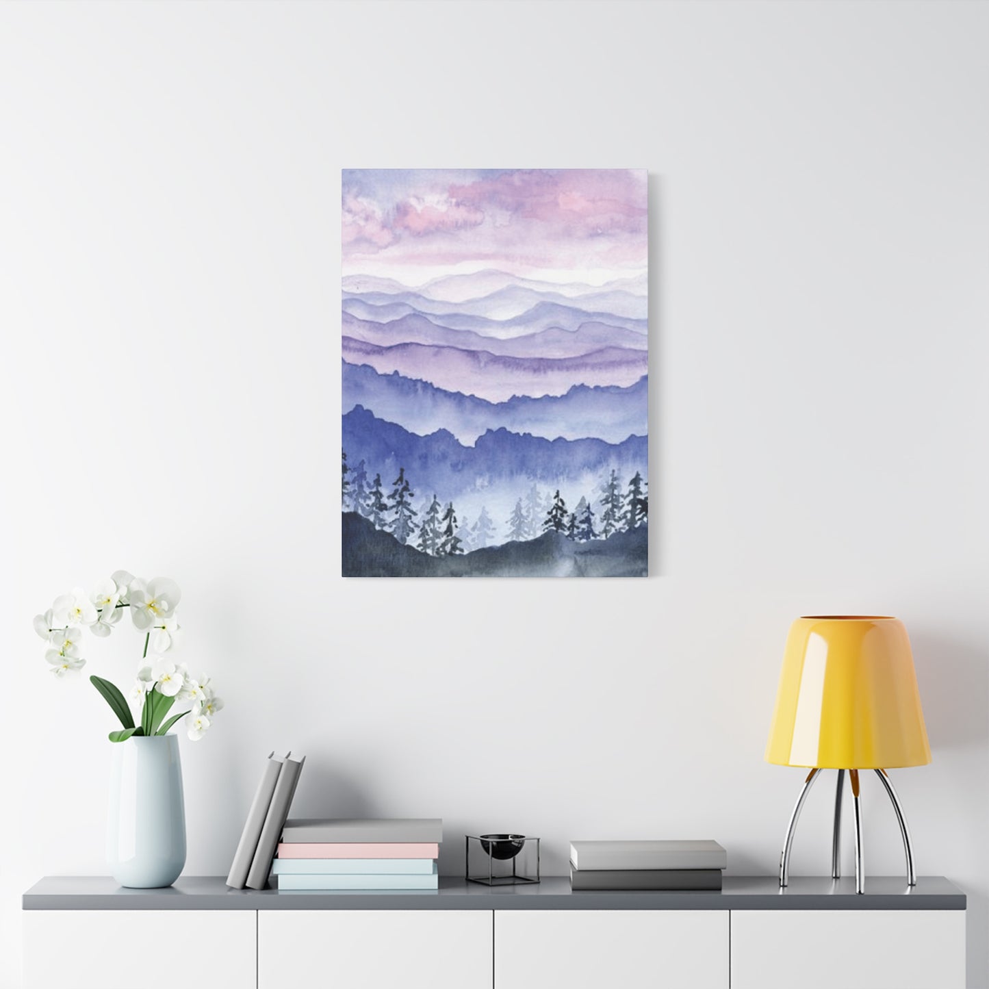 Blue and Purple Mountain Ridges Wall Art & Canvas Prints